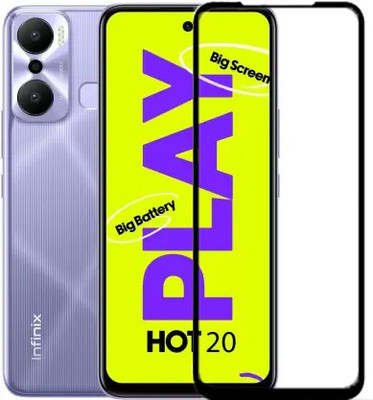 S-Softline Edge To Edge Tempered Glass for Infinix HOT 20 Play, Edge to Edge HD Quality Full Screen Coverage With Camera Cut(Pack of 1)