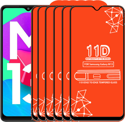 Qyist Edge To Edge Tempered Glass for Samsung Galaxy M13(Pack of 6)