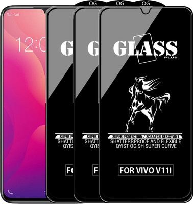 Qyist Edge To Edge Tempered Glass for VIVO V11I(Pack of 3)