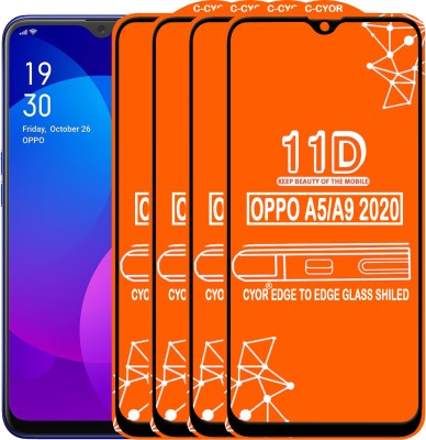 CYOR Edge To Edge Tempered Glass for OPPO A5 2020(Pack of 4)