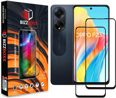 BizzBoxx Edge To Edge Tempered Glass for OPPO F23 5G, realme C55, realme narzo N55, Ultra Clear finish(Pack of 2)