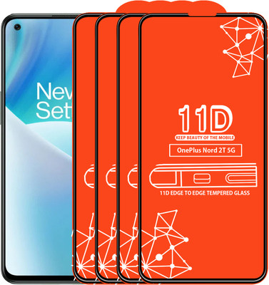 Qyist Edge To Edge Tempered Glass for Oneplus Nord 2T 5G(Pack of 4)