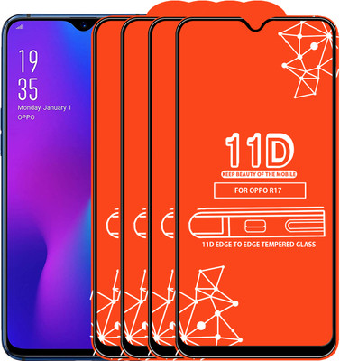 Roxel Edge To Edge Tempered Glass for Oppo R17(Pack of 4)