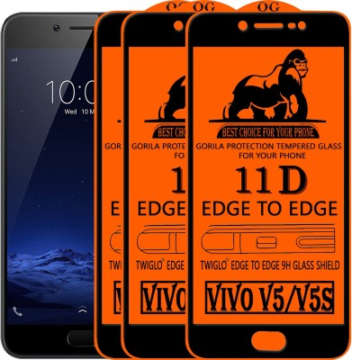 TWIGLO Edge To Edge Tempered Glass for VIVO V5S(Pack of 3)