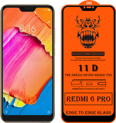 Forego Edge To Edge Tempered Glass for Mi Redmi 6 pro(Pack of 1)
