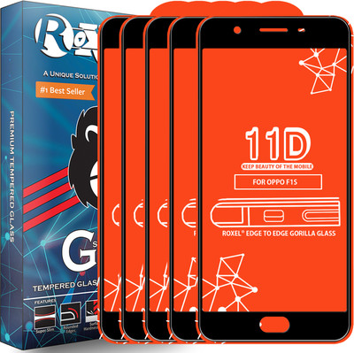 Roxel Edge To Edge Tempered Glass for Oppo F1s(Pack of 5)