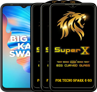 PFOAM Edge To Edge Tempered Glass for TECNO SPARK 6 GO(Pack of 3)