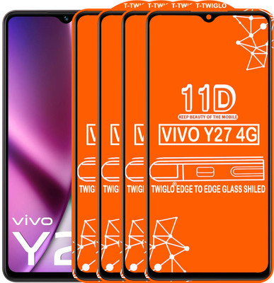 TWIGLO Edge To Edge Tempered Glass for VIVO Y27 4G(Pack of 4)
