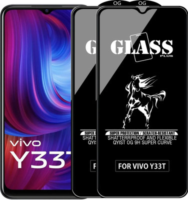 Qyist Edge To Edge Tempered Glass for VIVO Y33T(Pack of 2)