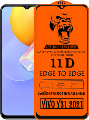 CYOR Edge To Edge Tempered Glass for VIVO Y31 2021(Pack of 1)