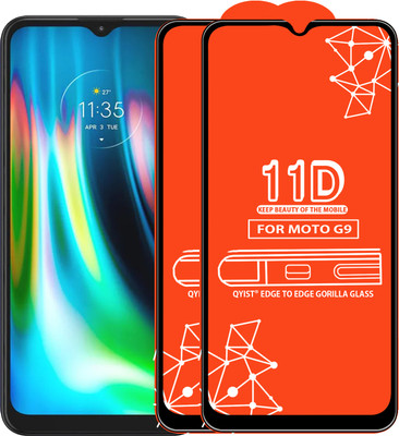 Qyist Edge To Edge Tempered Glass for Motorola G9(Pack of 2)