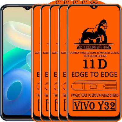 TWIGLO Edge To Edge Tempered Glass for VIVO Y32(Pack of 5)
