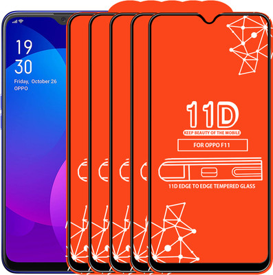 Roxel Edge To Edge Tempered Glass for Oppo F11(Pack of 5)