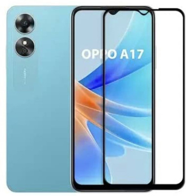 RVTCC Edge To Edge Tempered Glass for Oppo A17(Pack of 1)