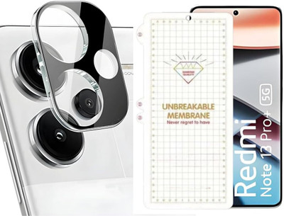 GET PAY Edge To Edge Tempered Glass for Redmi Note 13 Pro Plus Edge To Edge Unbreakable Flexible Front Screen Protector and Back Camera Lens Tempered Glass Guard for Redmi Note 13 Pro+ 360 Protector(Pack of 2)