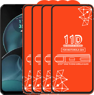 Qyist Edge To Edge Tempered Glass for MOTOROLA G04(Pack of 4)