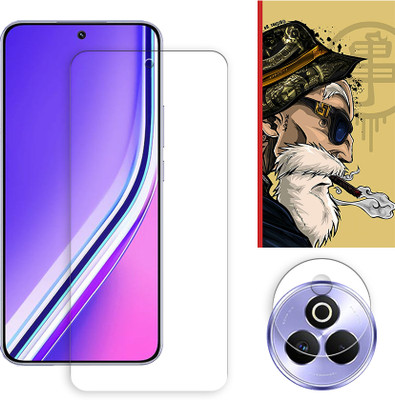 ARBAN Edge To Edge Tempered Glass for Realme P3 Pro 5G Tempered Glass Screen Protector | Anti-Scratch | Edge to Edge Full Coverage | 9H Hardness ( 1 FRONT SCREEN GUARD + 1 CAMERA LENS PROTECTOR + 1 FREE BACK EMBOSSED SKIN001 )(Pack of 1)