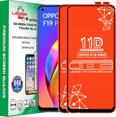 Laxdom Edge To Edge Tempered Glass for OPPO F19 PRO(Pack of 2)
