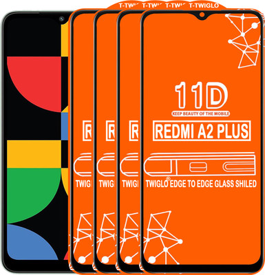 TWIGLO Edge To Edge Tempered Glass for REDMI A2 PLUS(Pack of 4)