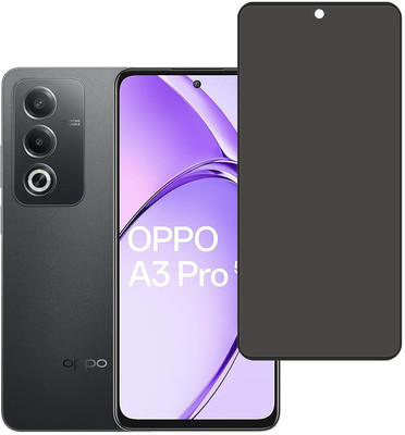 SPRITZEN Edge To Edge Tempered Glass for Oppo A3 Pro 5G, privacy Glass(Pack of 1)