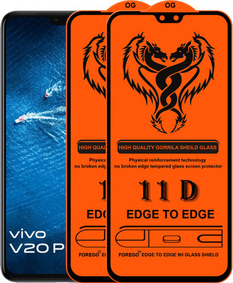 Forego Edge To Edge Tempered Glass for Vivo V20 Pro 5G(Pack of 2)