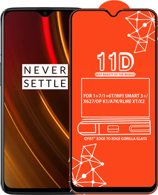 Qyist Edge To Edge Tempered Glass for FOR ONEPLUS 7, OnePlus 6T, INFINIX SMART 3 PLUS, OPPO K1, Realme XT, REALME X2(Pack of 1)