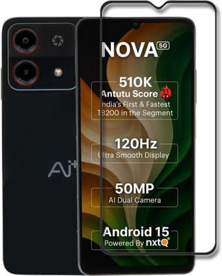NKCASE Edge To Edge Tempered Glass for Ai+ Nova 5G(Pack of 1)