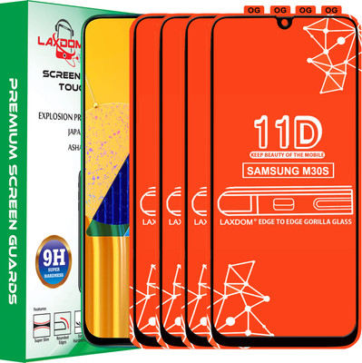 Laxdom Edge To Edge Tempered Glass for SAMSUNG GALAXY M30S(Pack of 4)