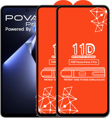 PikTrue Edge To Edge Tempered Glass for Tecno Pova 5 Pro(Pack of 2)