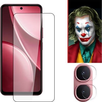 ARBAN Edge To Edge Tempered Glass for vivo Y31 5G Tempered Screen Protector | Anti-Scratch | Edge to Edge Full Coverage | 9H Hardness ( 1 FRONT SCREEN GUARD + 1 CAMERA LENS PROTECTOR + 1 FREE BACK EMBOSSED SKIN061 )(Pack of 1)