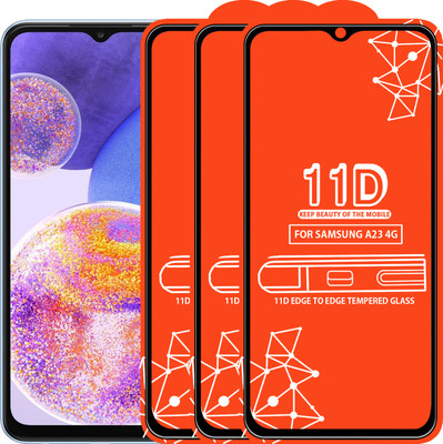 Qyist Edge To Edge Tempered Glass for Samsung Galaxy A23 4G(Pack of 3)