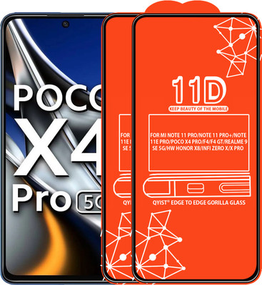 Qyist Edge To Edge Tempered Glass for FOR REDMI NOTE 11 PRO, REDMI NOTE 11 PRO+, REDMI NOTE 11E PRO, POCO X4 PRO, POCO F4, POCO F4 5G, POCO F4 GT, REALME 9 SE 5G(Pack of 2)