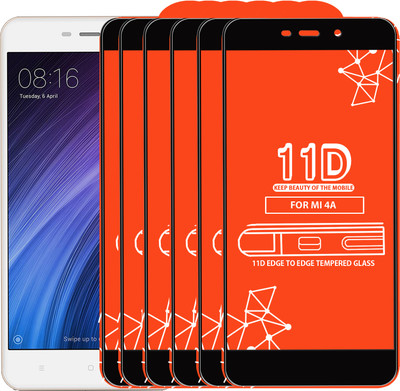 Roxel Edge To Edge Tempered Glass for Mi Redmi 4A(Pack of 6)