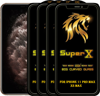 PFOAM Edge To Edge Tempered Glass for Apple iPhone XS Max(Pack of 4)