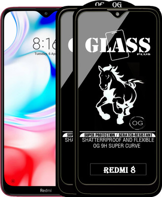 PFOAM Edge To Edge Tempered Glass for REDMI 8(Pack of 2)