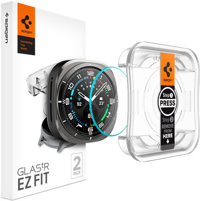 Spigen Edge To Edge Tempered Glass for Galaxy Watch Ultra(Pack of 2)