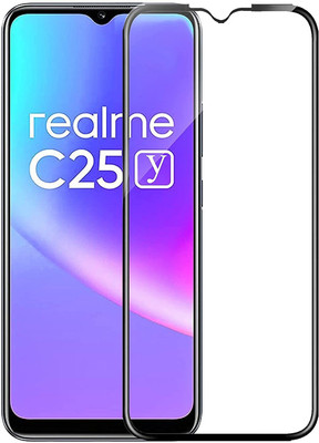 EITANSHA CREATION Edge To Edge Tempered Glass for Realme C25, Realme C25S, Realme C25Y(Pack of 1)