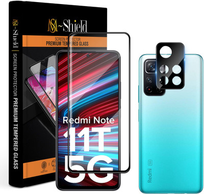 MS-Shield Edge To Edge Tempered Glass for Redmi Note 11T 5G, With Camera Lens Protector(Pack of 1)