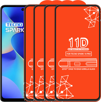 Qyist Edge To Edge Tempered Glass for TECNO SPARK 10 PRO(Pack of 4)