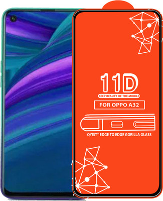 Qyist Edge To Edge Tempered Glass for Oppo A32(Pack of 1)