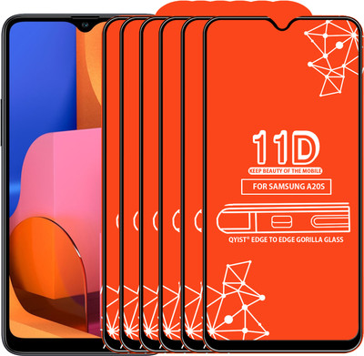Qyist Edge To Edge Tempered Glass for Samsung Galaxy A20S(Pack of 6)