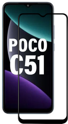 VAlight Edge To Edge Tempered Glass for POCO C51, poco c51(Pack of 1)