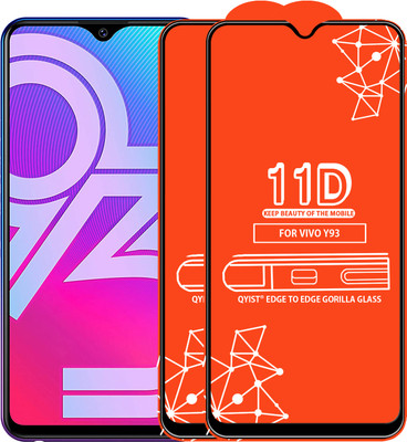 Qyist Edge To Edge Tempered Glass for Vivo Y93(Pack of 2)