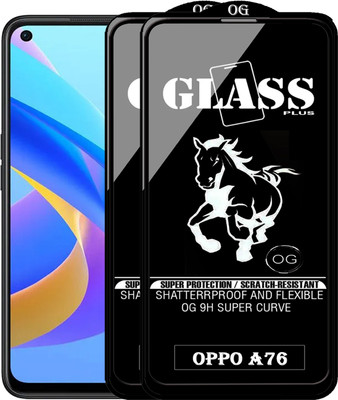PFOAM Edge To Edge Tempered Glass for OPPO A76(Pack of 2)