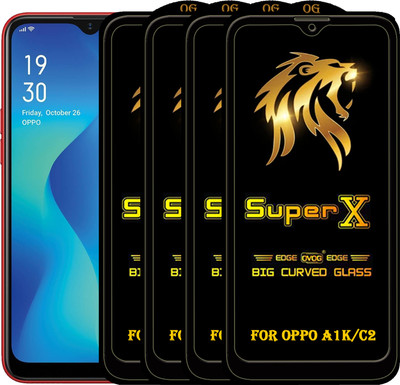 PFOAM Edge To Edge Tempered Glass for REALME C2(Pack of 4)