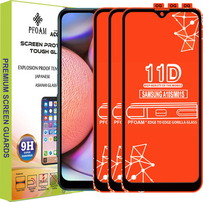 PFOAM Edge To Edge Tempered Glass for SAMSUNG GALAXY M01S(Pack of 3)