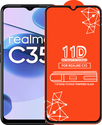 Roxel Edge To Edge Tempered Glass for Realme C35(Pack of 1)