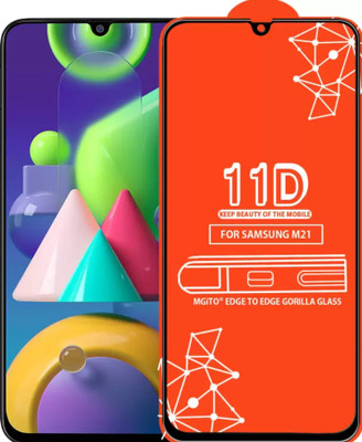 FlipSmartGuard Edge To Edge Tempered Glass for Samsung Galaxy M21(Pack of 1)