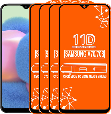 CYOR Edge To Edge Tempered Glass for SAMSUNG A70S(Pack of 4)