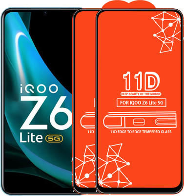 Roxel Edge To Edge Tempered Glass for Iqoo Z6 Lite 5G(Pack of 2)